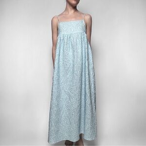 Minimum Empire Waist Leopard Jacquard Maxi Dress